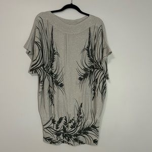 ny collection | Black and Silver Metallic Shimmer Shirt Size XL